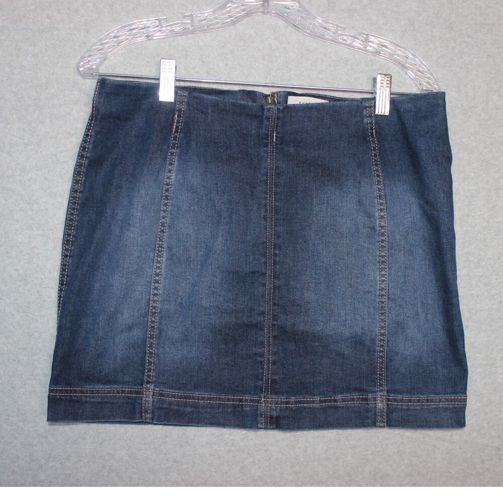 Jolt Women's Blue Denim High‎ Waisted Mini Skirt Size 13/Waist 31